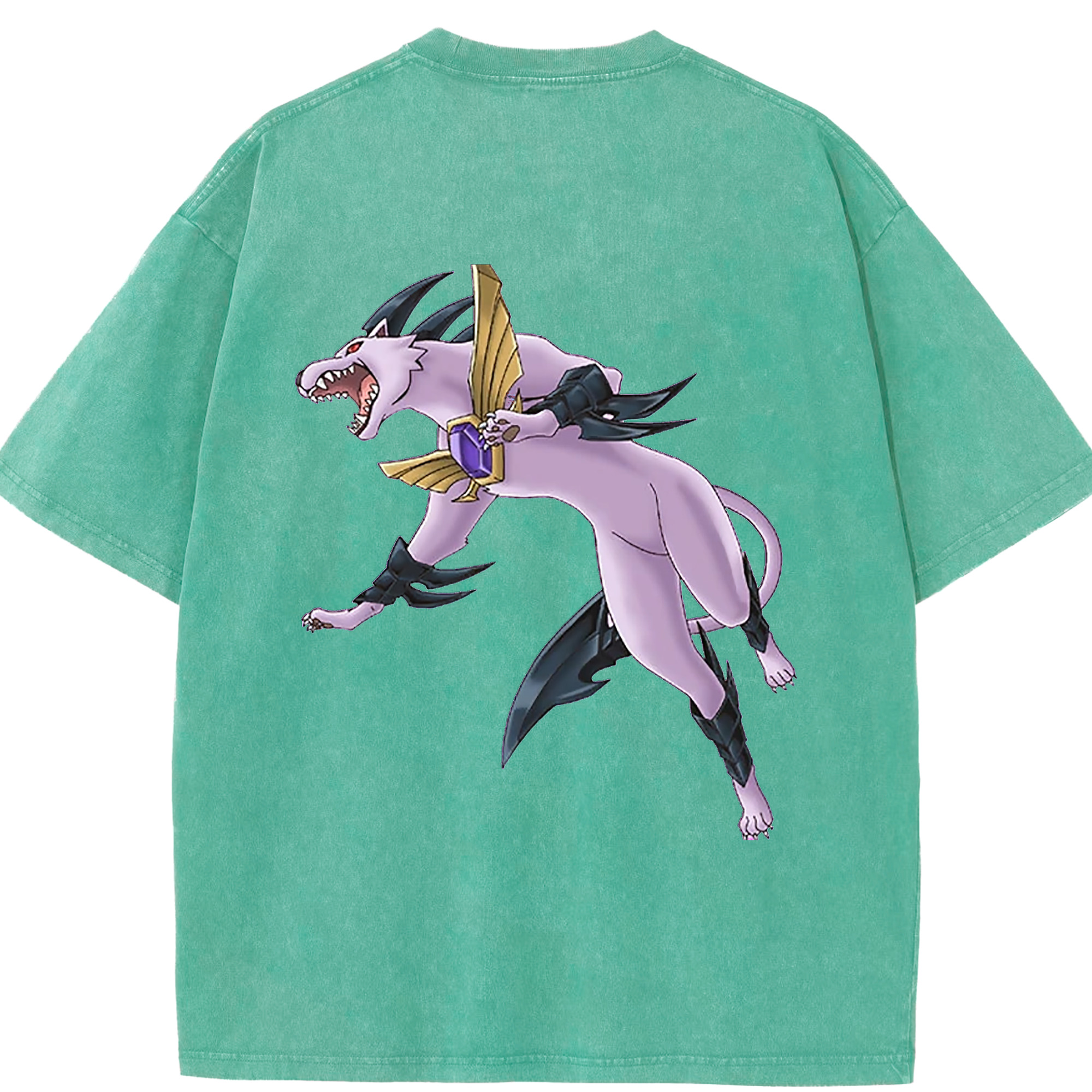 （画像用） 遊☆戯☆王 Yu-Gi-Oh! 綿100% ヴィンテージ風 半袖Tシャツ（背面プリント）